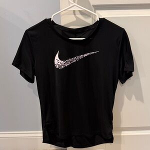 Nike Black Tee with White Swoosh